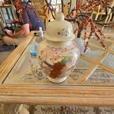 Vase With Bird and Flowers