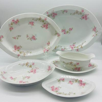 Antique O & E G Royal Austria Pink 75 Pieces