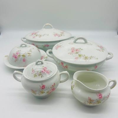 Antique O & E G Royal Austria Pink 75 Pieces