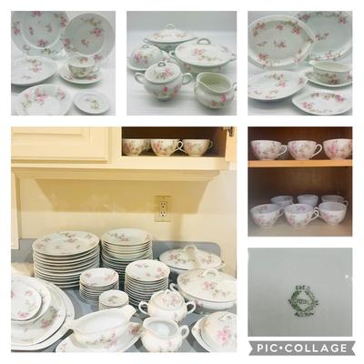 Antique O & E G Royal Austria Pink 75 Pieces