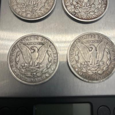 lot 4 Morgan O Silver Dollars