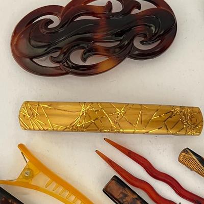 Vintage Bakelite, Pearls, Beaded Barrettes and Necklaces