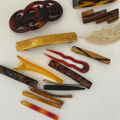 Vintage Bakelite, Pearls, Beaded Barrettes and Necklaces