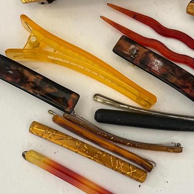 Vintage Bakelite, Pearls, Beaded Barrettes and Necklaces