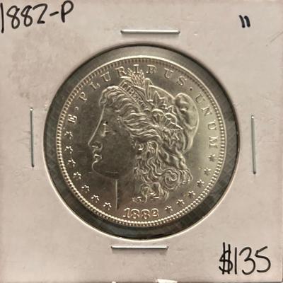 1882 P Morgan Silver Dollar