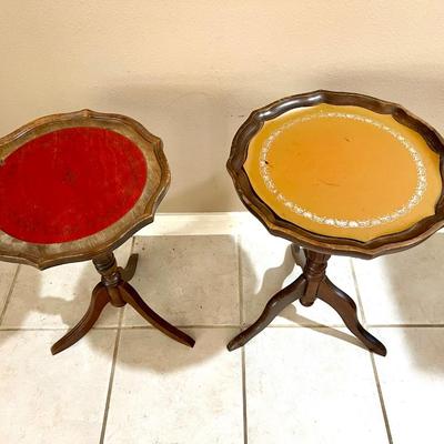 Two Vintage Pie Crust Top Tables
