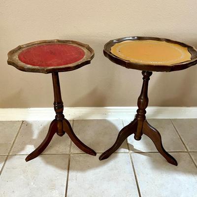 Two Vintage Pie Crust Top Tables