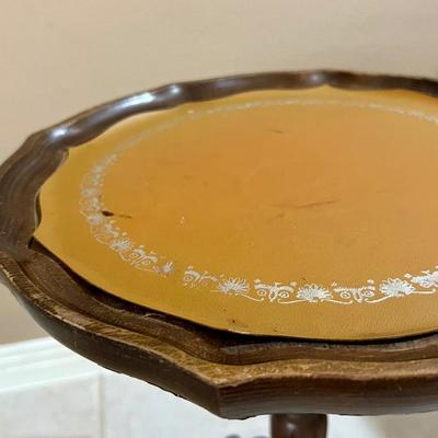 Two Vintage Pie Crust Top Tables