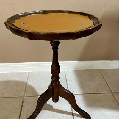 Two Vintage Pie Crust Top Tables