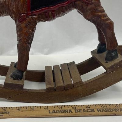 Large Wooden Carved Camel Rocking toy