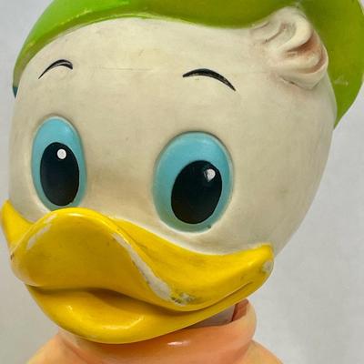 One of Donald Ducks' nephews Huey Dewy, or Louie Vintage Rubber Toy Walt Disney Productions
