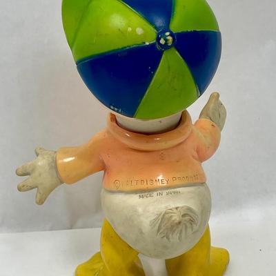 One of Donald Ducks' nephews Huey Dewy, or Louie Vintage Rubber Toy Walt Disney Productions