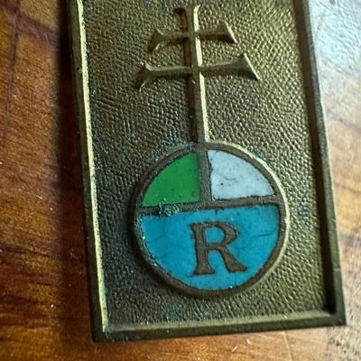 c1915 Roycroft Enamel Worker Pin