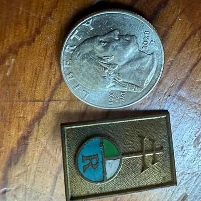 c1915 Roycroft Enamel Worker Pin