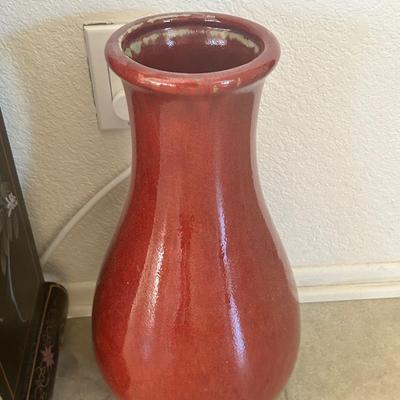 Reddish Orange Vase