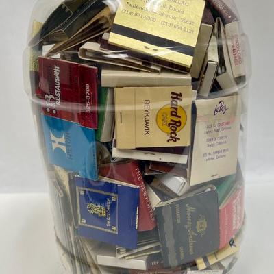 Lot of Vintage Matches in extra large Plastic Jar - Treasure Hunt