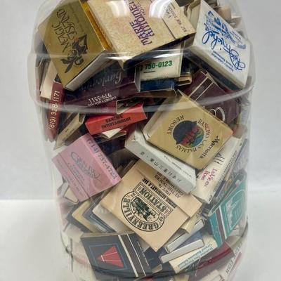 Lot of Vintage Matches in extra large Plastic Jar - Treasure Hunt