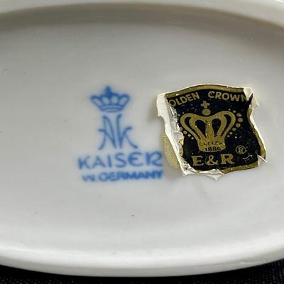 White Ceramic Flower Vase by Kaiser West Germany