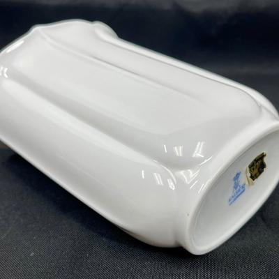 White Ceramic Flower Vase by Kaiser West Germany