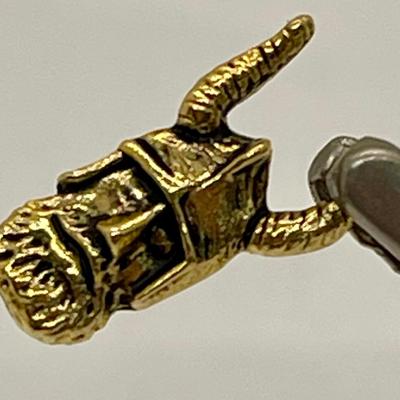 Gold-tone Viking Norse Lapel Pin