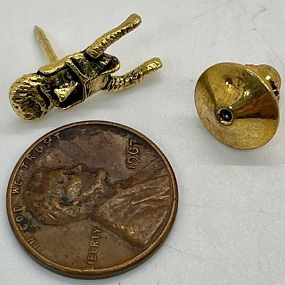 Gold-tone Viking Norse Lapel Pin