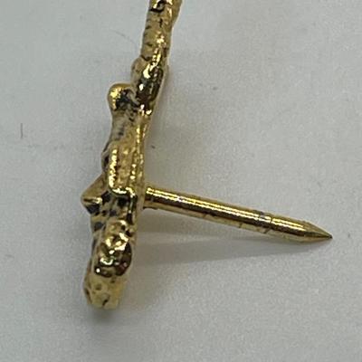 Gold-tone Viking Norse Lapel Pin