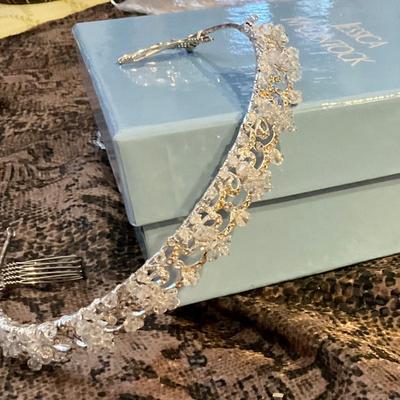 Jessica McClintock bridal tiara in box