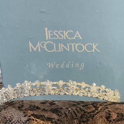 Jessica McClintock bridal tiara in box