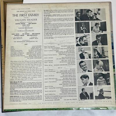 Framed Vintage 33RPM Vinyl Comedy Album: The First family