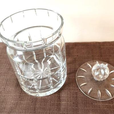 Lot #46 Crystal Biscuit Barrel - Unmarked