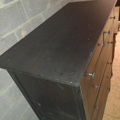 Tall Wood Finish Dresser