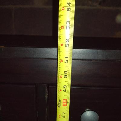 Tall Wood Finish Dresser