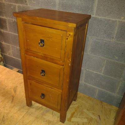 Wooden Three Drawer Cabinet