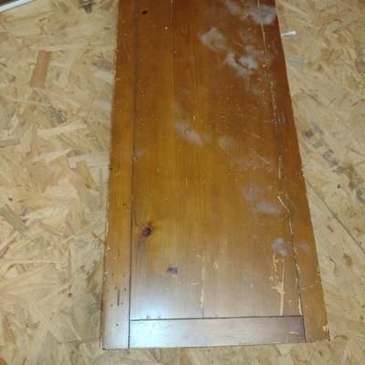 Wooden Chest with Faux Drawer Design