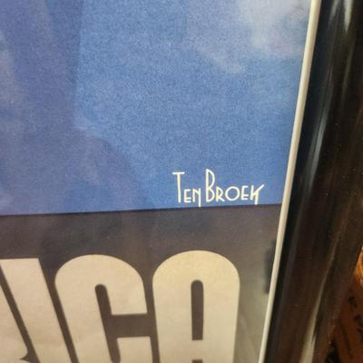 Framed Holland-America Line Poster Willem Ten Broek 25x38