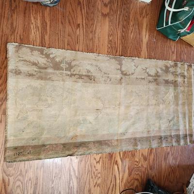 Vintage Tapestry Picnic Swinging Dogs Children Dancing 28x60