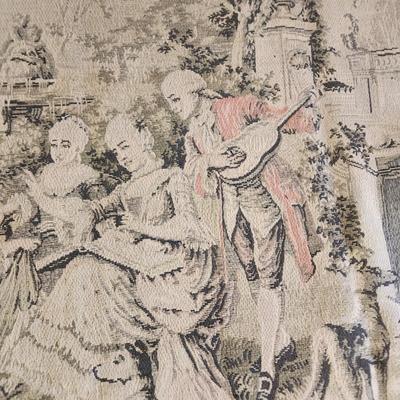 French Tapestry Outdoor Party Dogs Music Dancing 55x38