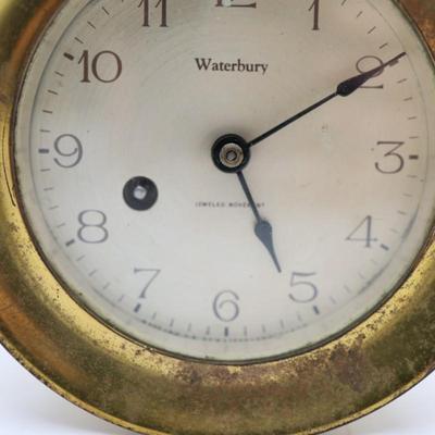 Antique Brass Waterbury Clock