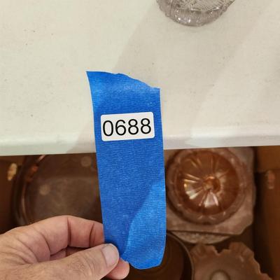 Vintage Glass Box Lot Depression Pink & Purple Glass