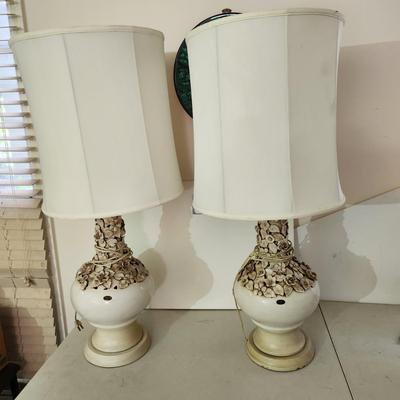 Pair of Table Lamps Made in Italy with Royal Knight Shades