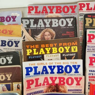 Large Collection of Playboy Magazine 1970's 80's 90's