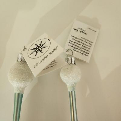 Christmas Ornaments 2 Christopher Radko Cats , Eiffel tower,