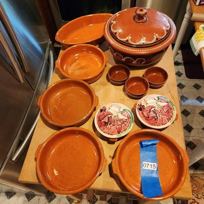 Lot of Spain Portugal Pottery Cookware Dishes bowls