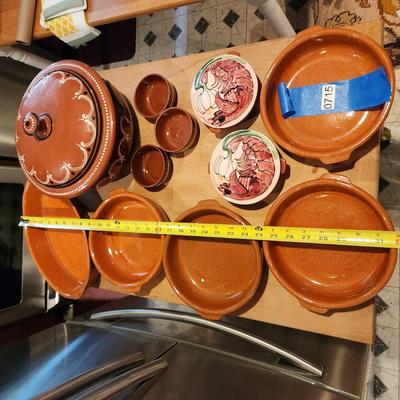 Lot of Spain Portugal Pottery Cookware Dishes bowls