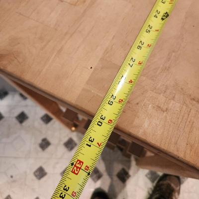 Wood Kitchen Cart Work Station on Casters 20x30x36