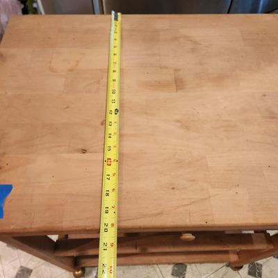Wood Kitchen Cart Work Station on Casters 20x30x36