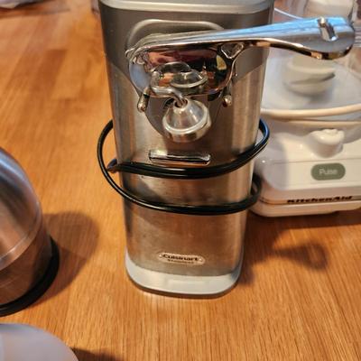 Lot Small Kitchen Appliances Knife Sharpener, Cuisinart Coffee Grinder Can Opener, Processor, BrAun
