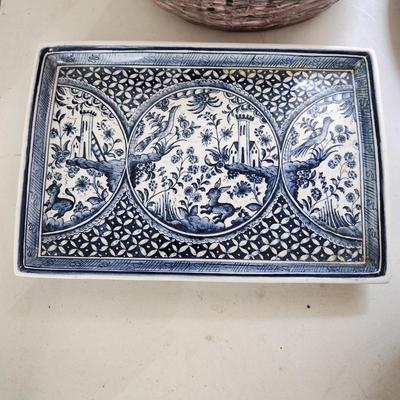 Lot of Ceramic Portugal Plates Chicken Cover bowl