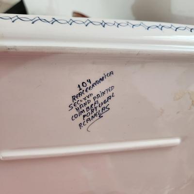 Lot of Ceramic Portugal Plates Chicken Cover bowl