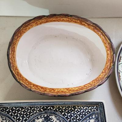 Lot of Ceramic Portugal Plates Chicken Cover bowl